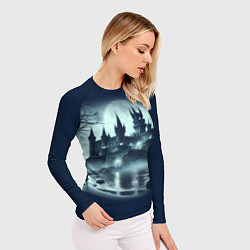 Рашгард женский Готический замок у пруда, цвет: 3D-принт — фото 2