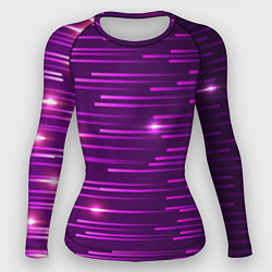 Рашгард женский Цветные светящиеся полосы, цвет: 3D-принт