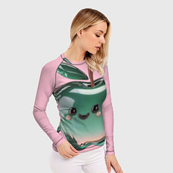 Рашгард женский Кавайное яблоко, цвет: 3D-принт — фото 2