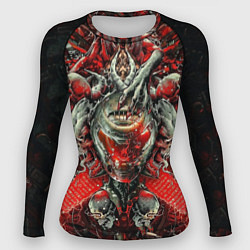 Рашгард женский Doom постер к игре, цвет: 3D-принт