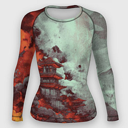Рашгард женский Башня в облаках, цвет: 3D-принт