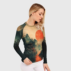 Рашгард женский Старый Японский монастырь, цвет: 3D-принт — фото 2