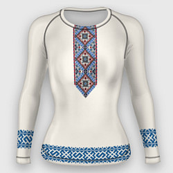 Рашгард женский Обережник - вышиванка, цвет: 3D-принт