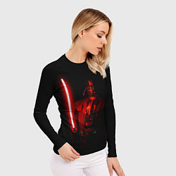 Рашгард женский Вейдер в темноте с мечом, цвет: 3D-принт — фото 2