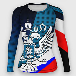 Рашгард женский Герб России и флаг государства, цвет: 3D-принт