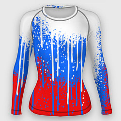 Рашгард женский Патриот - флаг, цвет: 3D-принт