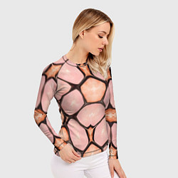 Рашгард женский Розовые пятна жирафа, цвет: 3D-принт — фото 2