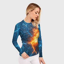 Рашгард женский Взрыв из объемных плит, цвет: 3D-принт — фото 2