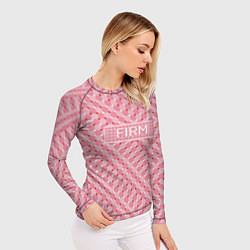 Рашгард женский Плавающий эффект - Фирм розовый, цвет: 3D-принт — фото 2