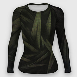 Рашгард женский Абстракция - green triangles, цвет: 3D-принт
