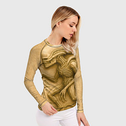Рашгард женский Гробница с оттиском инопланетянина, цвет: 3D-принт — фото 2