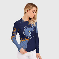 Рашгард женский Мемфис Гриззлис - логотип команды, цвет: 3D-принт — фото 2
