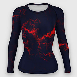Рашгард женский Lightning red glow, цвет: 3D-принт