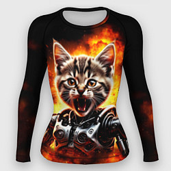 Рашгард женский Котенок терминатор, цвет: 3D-принт