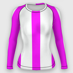 Рашгард женский Color white pink lines, цвет: 3D-принт