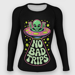 Рашгард женский Пришелец в летающей тарелке НЛО, цвет: 3D-принт