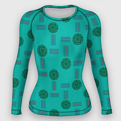 Рашгард женский Мячи и полосы, цвет: 3D-принт