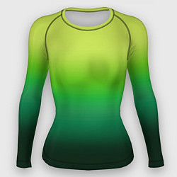 Женский рашгард Градиент укропное зеленое омбре