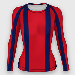 Рашгард женский Color black red stripes, цвет: 3D-принт