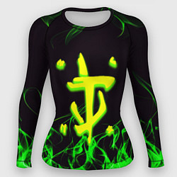 Рашгард женский Doom кислотное лого, цвет: 3D-принт