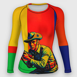 Женский рашгард Австралийский ретро солдат поп-арт