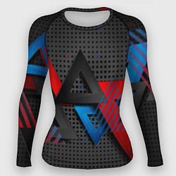 Рашгард женский Абстракция из треугольников, цвет: 3D-принт