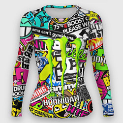 Рашгард женский Monster energy logo brend, цвет: 3D-принт