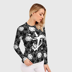 Рашгард женский Doom x nirvana pattern, цвет: 3D-принт — фото 2