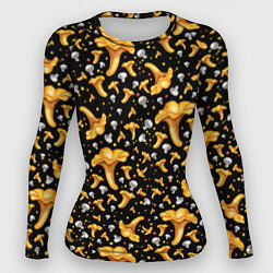 Рашгард женский Грибной дождик, цвет: 3D-принт