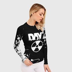 Рашгард женский Dayz брызги белых красок, цвет: 3D-принт — фото 2