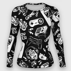 Рашгард женский Retro gamer pattern, цвет: 3D-принт