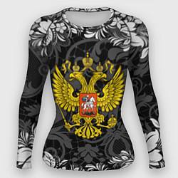 Рашгард женский Герб РФ, цвет: 3D-принт