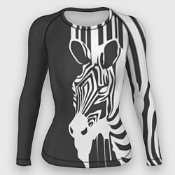 Рашгард женский Зебра, цвет: 3D-принт