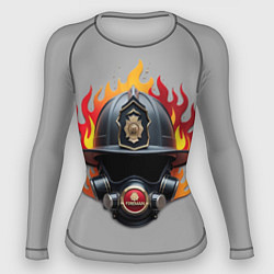 Рашгард женский Пожарник, цвет: 3D-принт