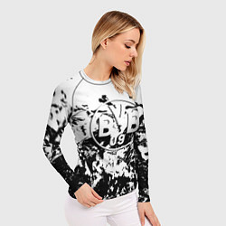 Рашгард женский Borussia черные краски, цвет: 3D-принт — фото 2