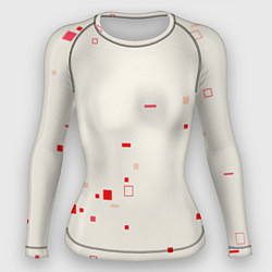 Рашгард женский Color white red shapes, цвет: 3D-принт