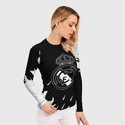 Рашгард женский Реал Мадрид белый огонь, цвет: 3D-принт — фото 2