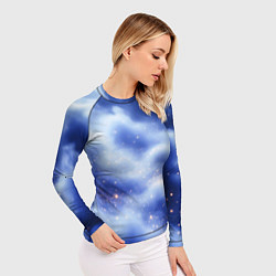 Рашгард женский Сине-голубая волшебная дымка, цвет: 3D-принт — фото 2