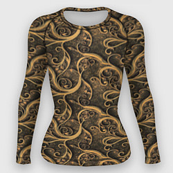 Рашгард женский Латунные завитки, цвет: 3D-принт
