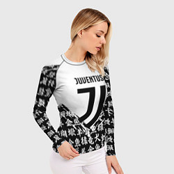 Рашгард женский Juventus символы китайские, цвет: 3D-принт — фото 2