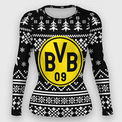 Рашгард женский Borussia x fortnite pattern, цвет: 3D-принт