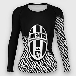 Рашгард женский Ювентус надписи лого, цвет: 3D-принт