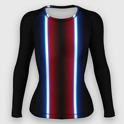 Рашгард женский Color white blue red neon, цвет: 3D-принт