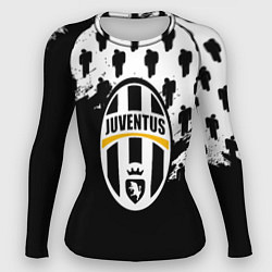 Рашгард женский Juventus logo краски, цвет: 3D-принт