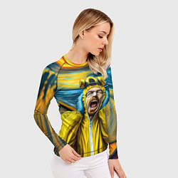 Рашгард женский Хайзенберг кричит на картине Мунка - мем, цвет: 3D-принт — фото 2