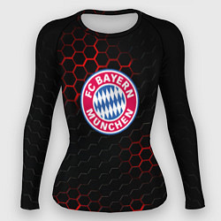 Рашгард женский Бавария Мюнхен текстура соты, цвет: 3D-принт
