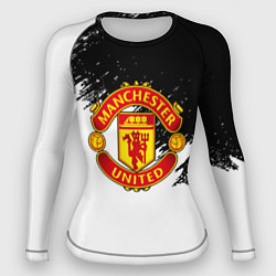 Женский рашгард Манчестер Юнайтед краски белые