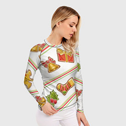 Рашгард женский Рождественский дух, цвет: 3D-принт — фото 2