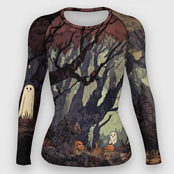 Рашгард женский Призрачный лес, цвет: 3D-принт