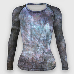 Рашгард женский Абстракция - gray-blue hurricane, цвет: 3D-принт